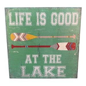 Life is Good at the Lake Box Sign